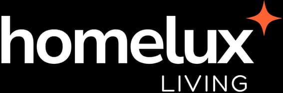 Homelux Living logo reversed in white