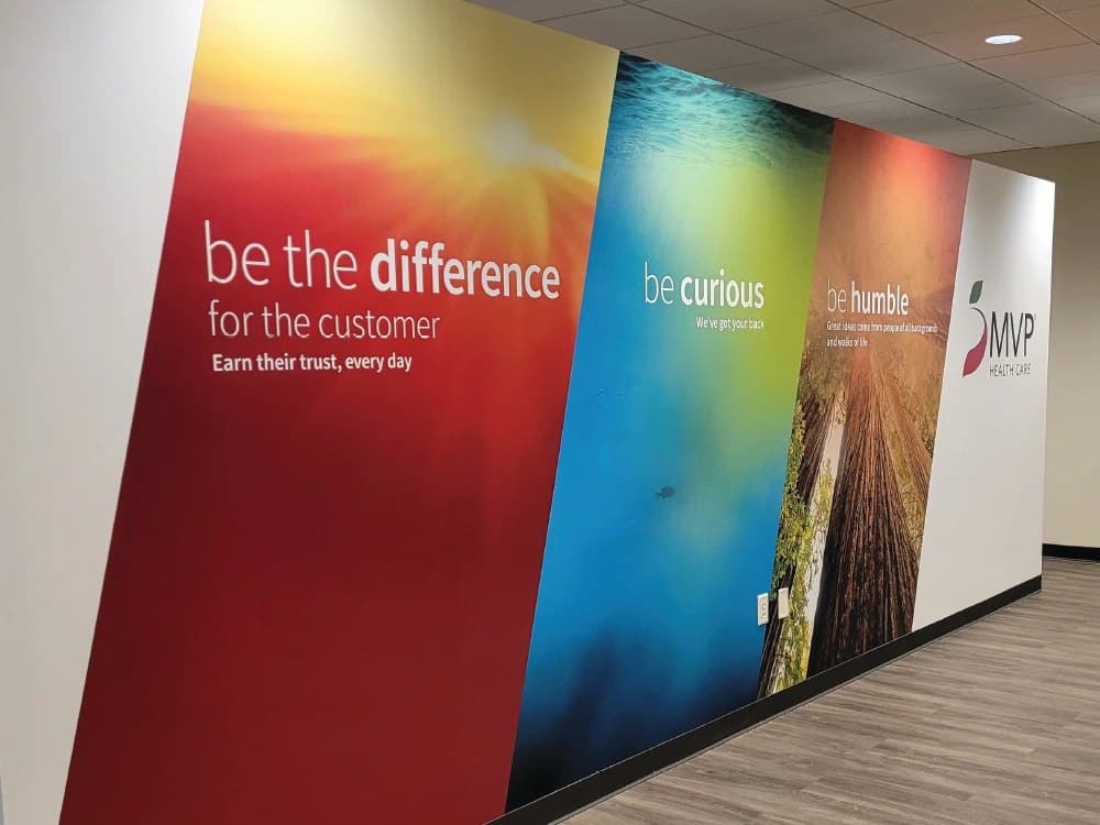 MVP Health Care colour-gradient wall mural